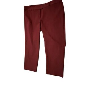 Liz Claiborne Career Classic Emma Dress Pants 14P Burgundy 36x25 NWOT Mid Rise